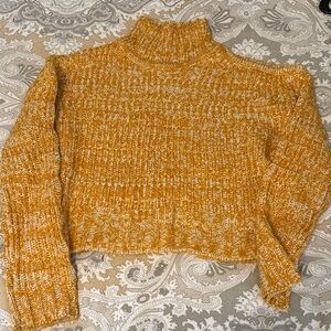 House of Harlow 1960 Saylee Mustard Turtleneck Sweater